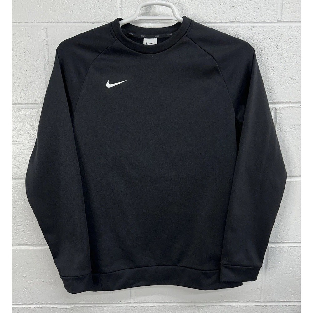 Nike Training Shirt Black Dri-FIT Crew Long Sleeve / Mens Small